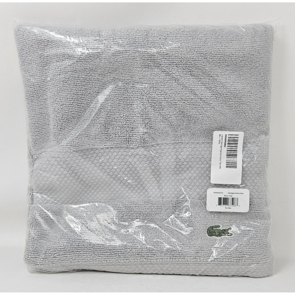 Lacoste Heritage 100% Supima Cotton Tub Mat, Microchip (Gray), 21